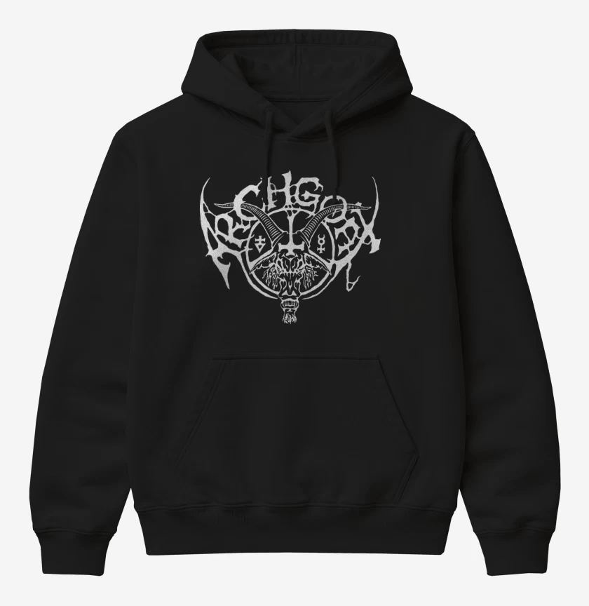 Poleron Canguro básico Negro de Archgoat Logo B