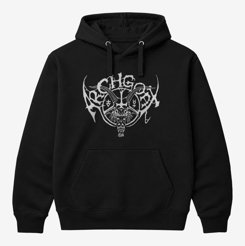 Polerón Canguro Negro de Archgoat Logo B