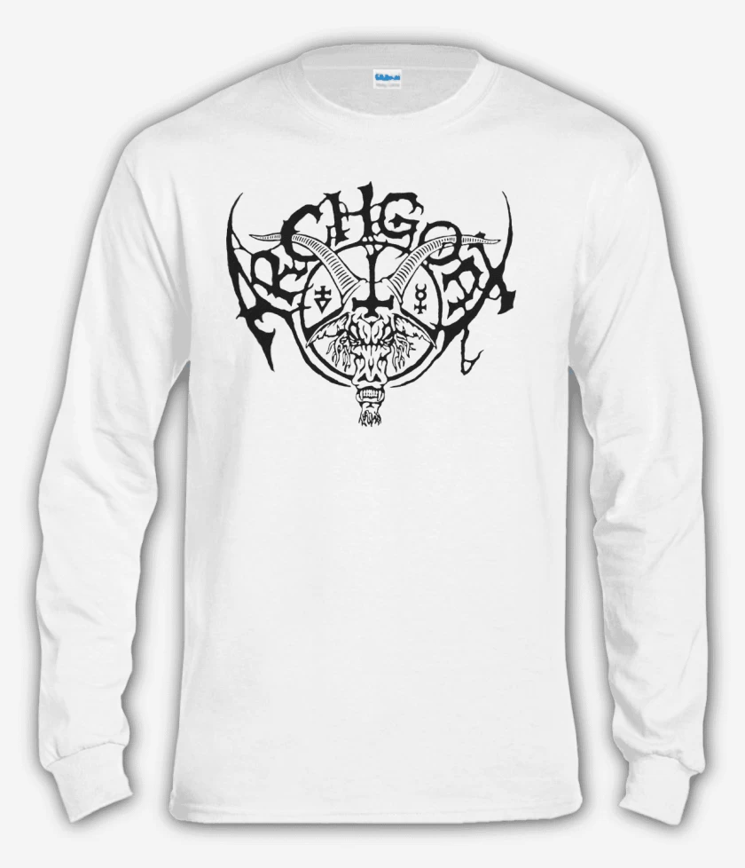 Polera manga larga Blanco de Archgoat Logo N