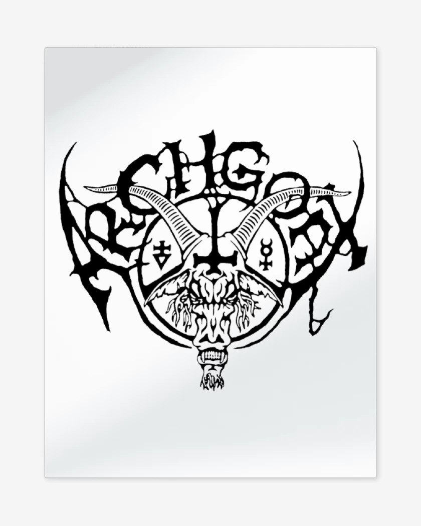 Print metalico Blanco de Archgoat Logo N