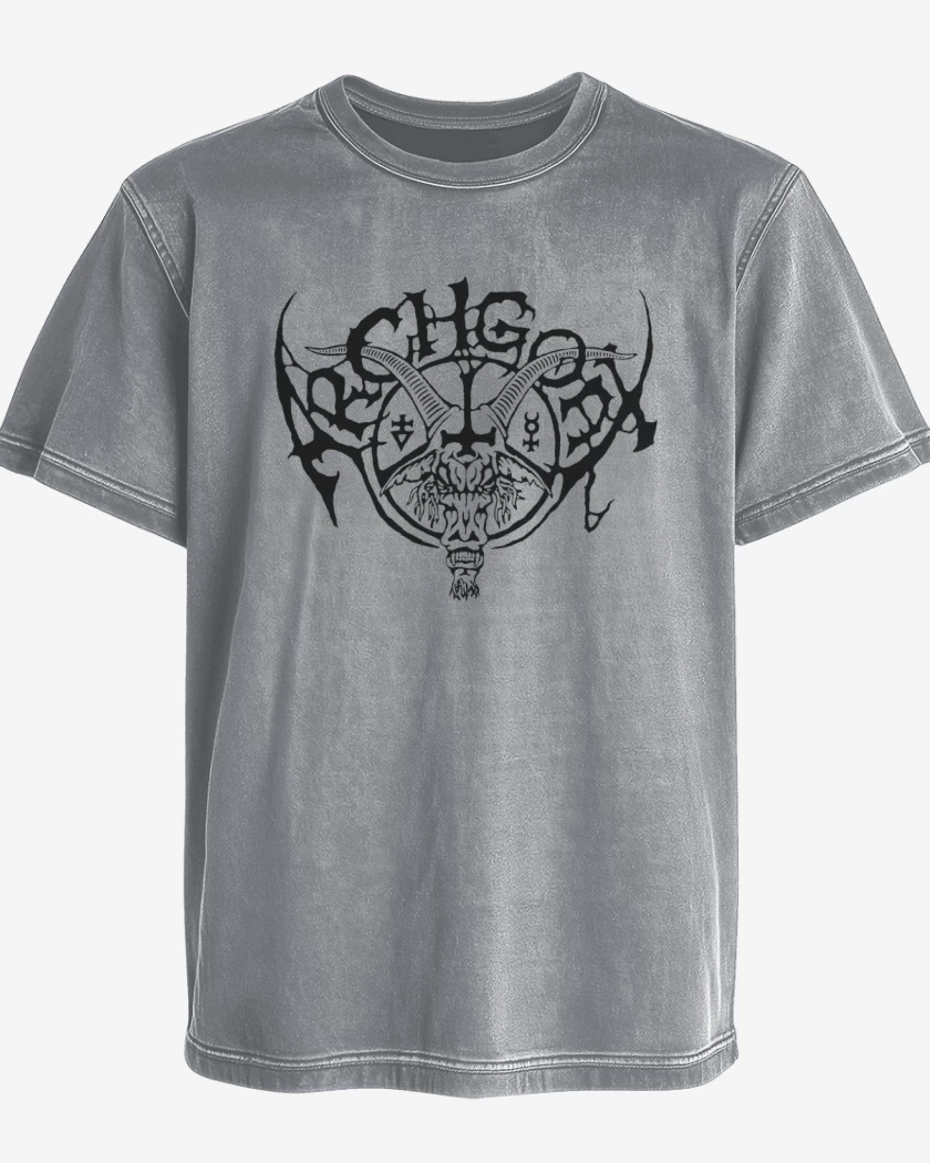 Polera desgastada Gris Melange de Archgoat Logo N