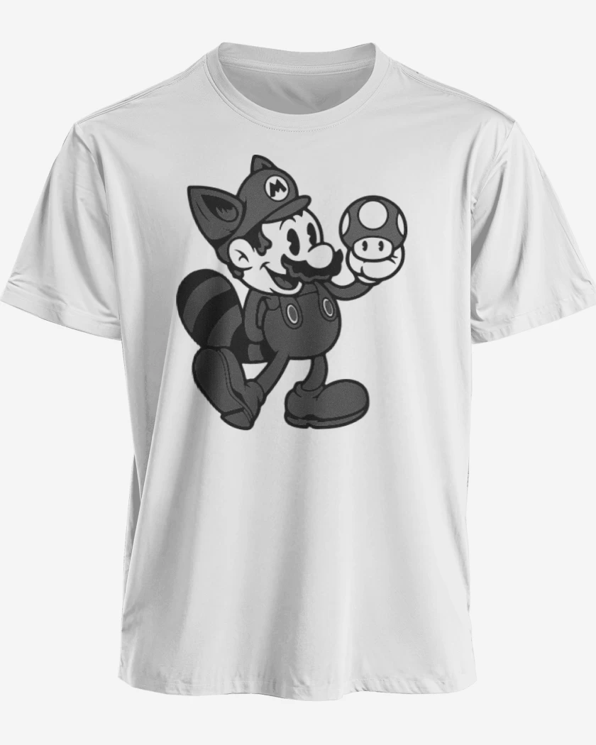 Polera Super bigote bross black and white