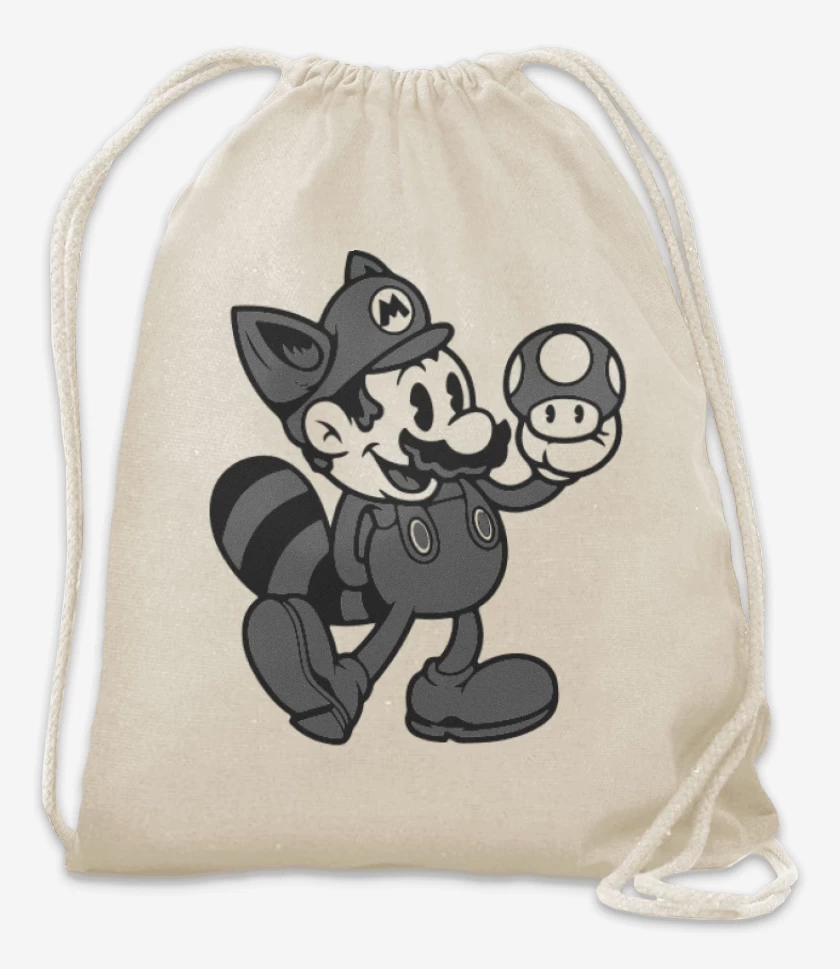 Mochila Super bigote bross black and white