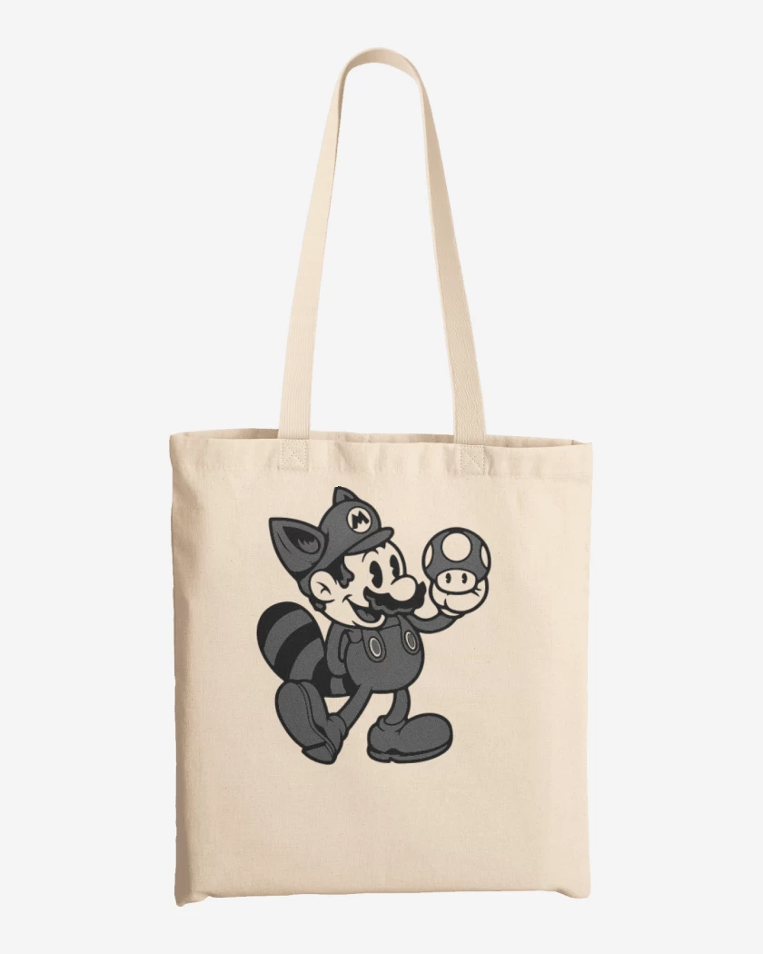 Totebag Super bigote bross black and white