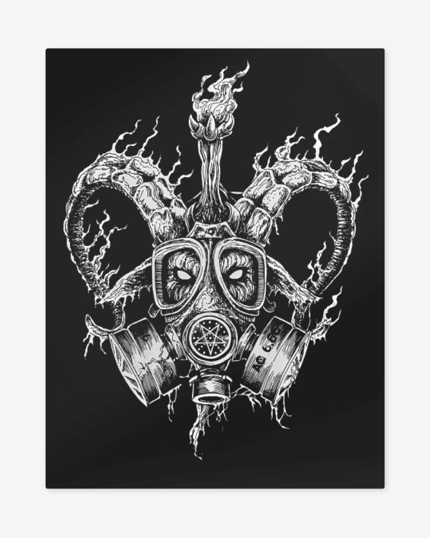 Print metalico Negro de Archgoat 6.66