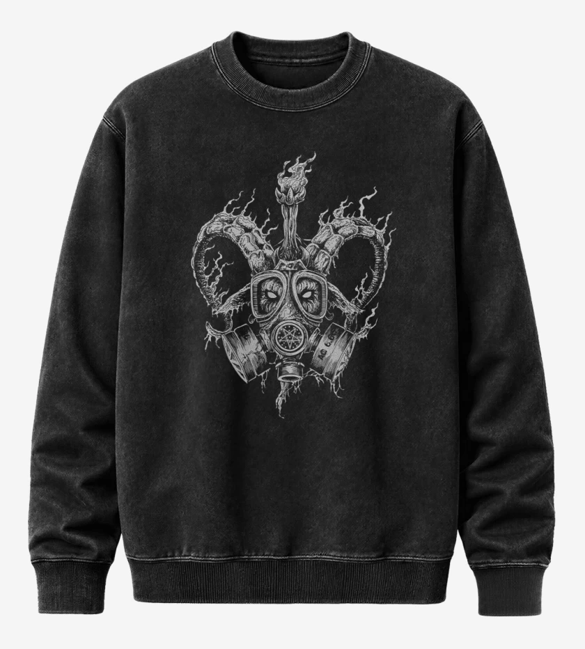 Poleron Polo Acid Wash Negro de Archgoat 6.66