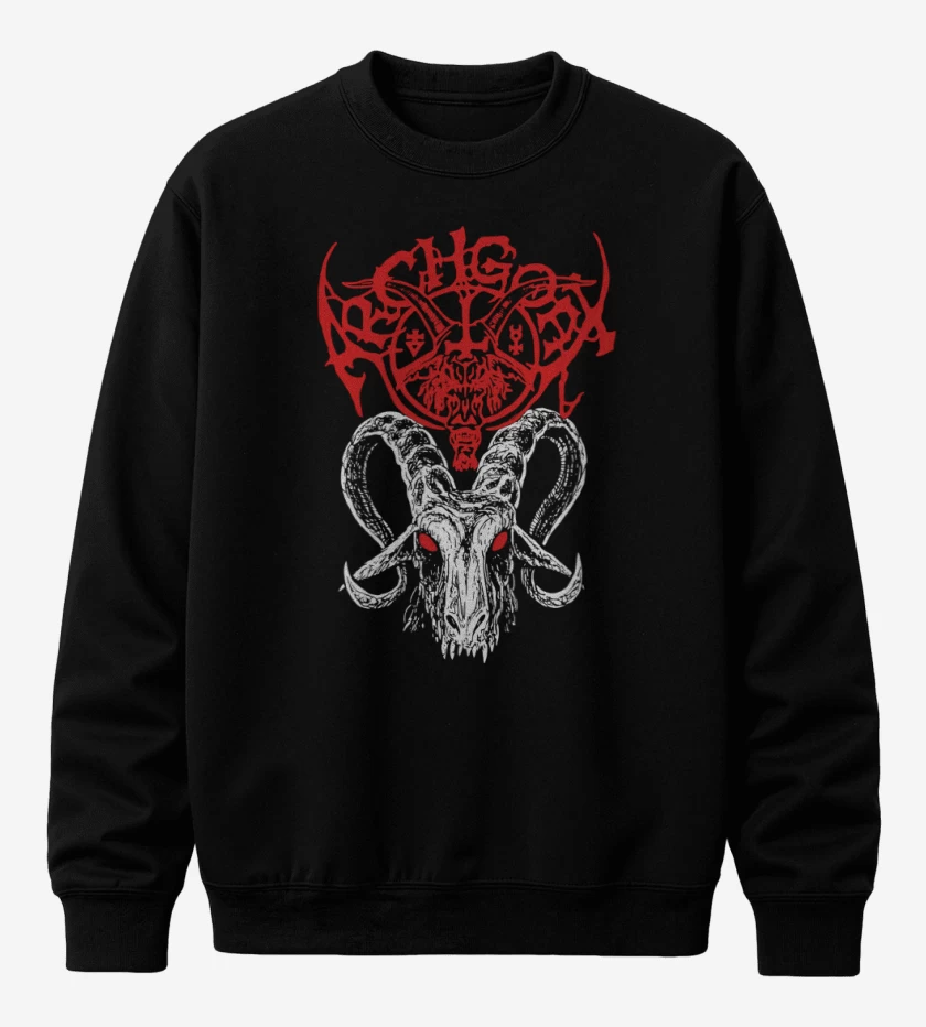 Poleron polo Negro de Archgoat Goat
