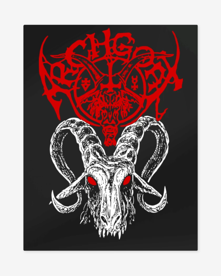 Print metalico Negro de Archgoat Goat