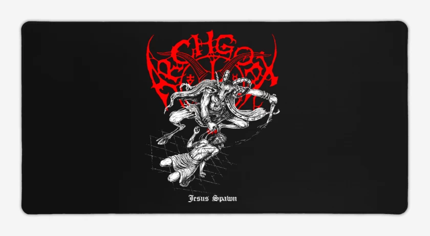 Mouse pad Gamer Negro de Archgoat Jesus Spawn