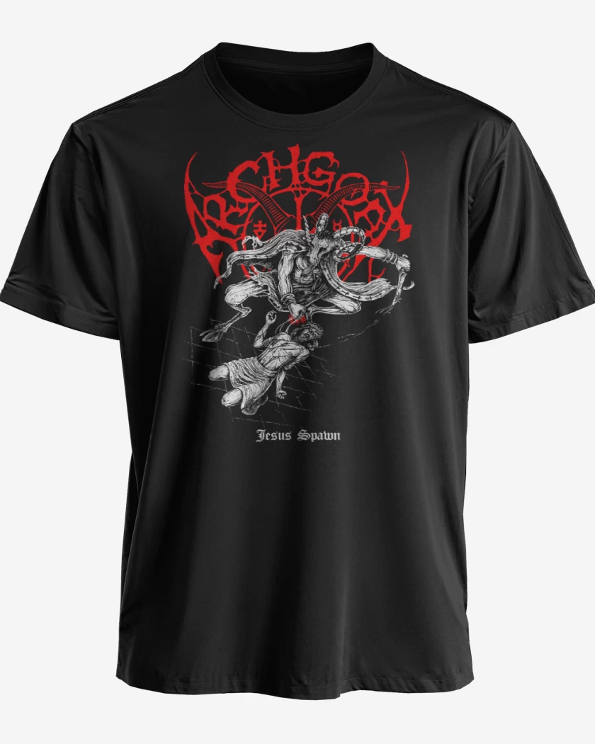 Polera Negro de Archgoat Jesus Spawn