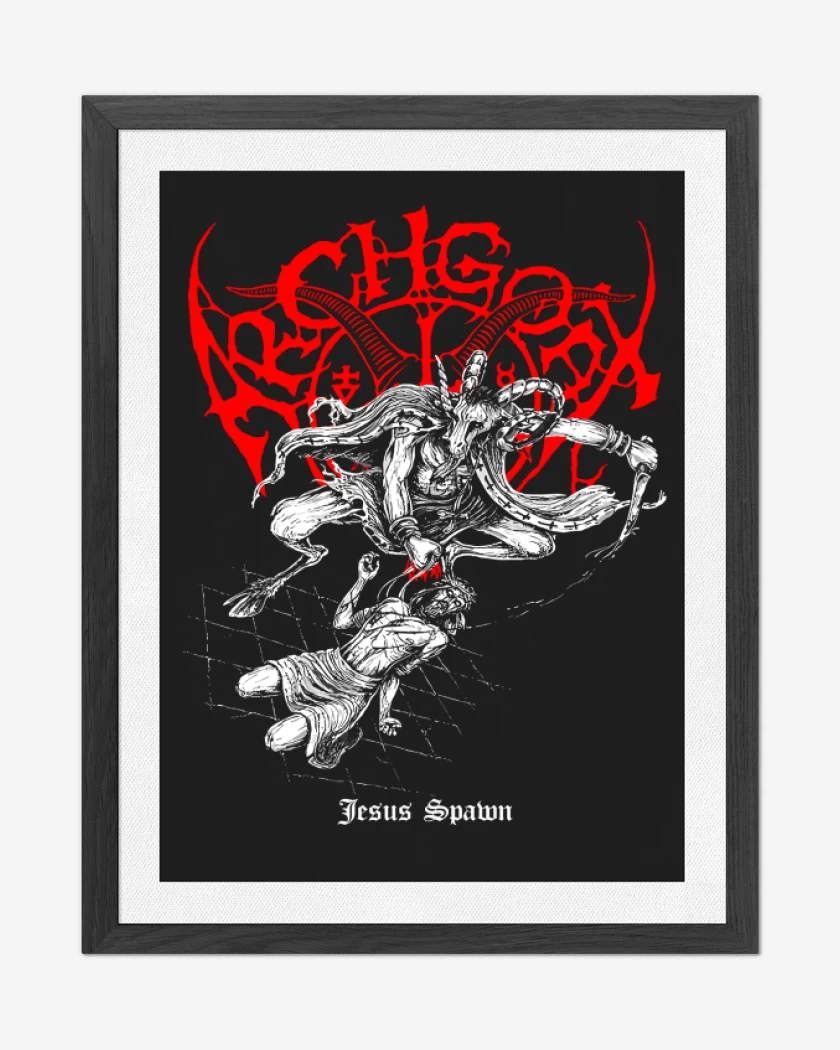 Cuadro decorativo Negro de Archgoat Jesus Spawn