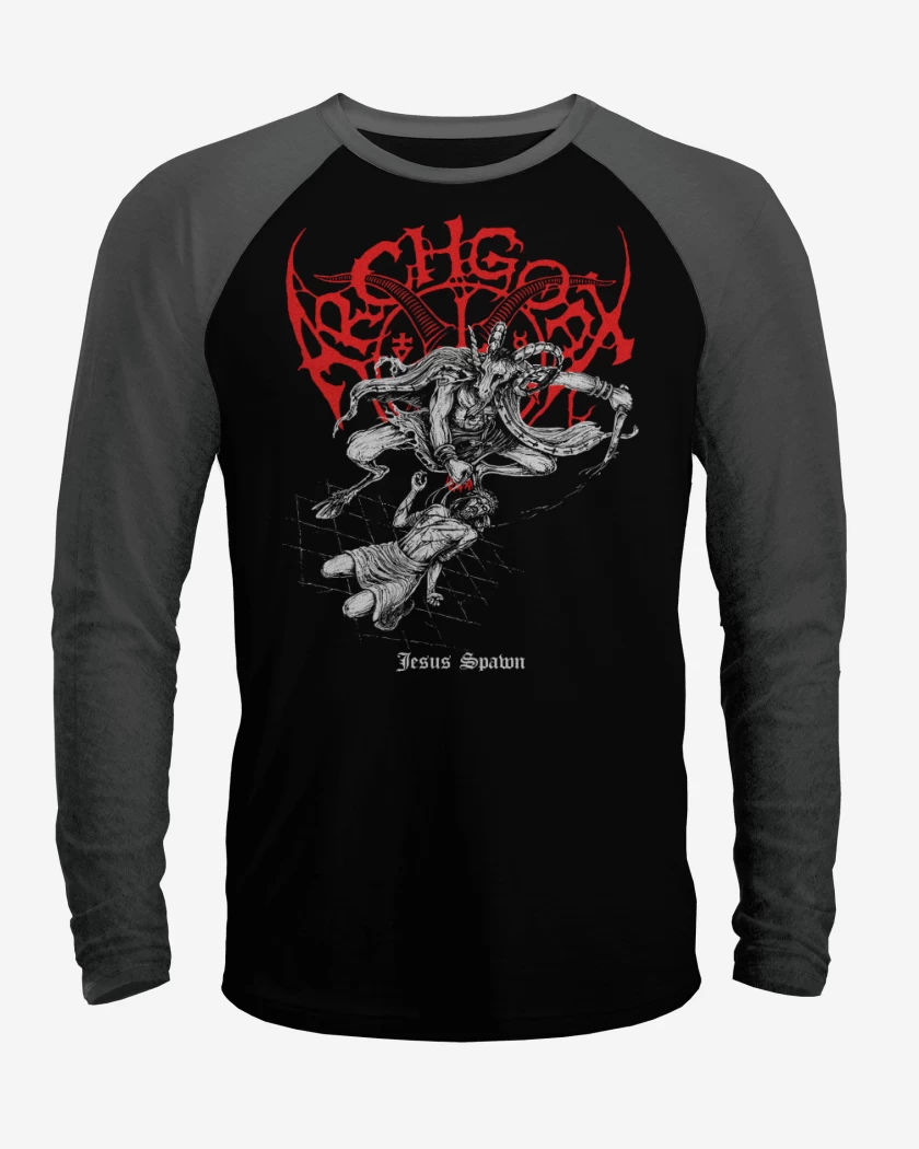 Polera Raglan Archgoat Jesus Spawn