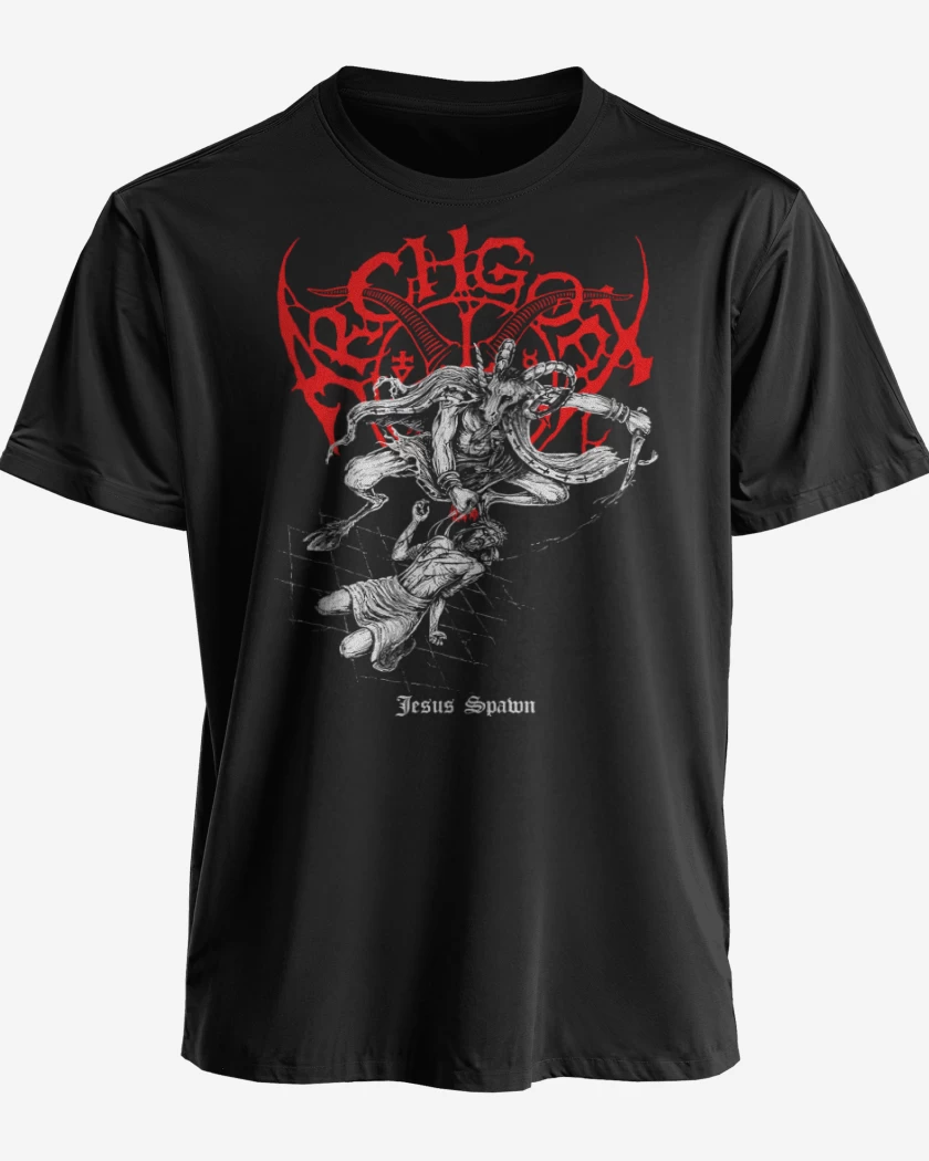 Polera premium Negro de Archgoat Jesus Spawn
