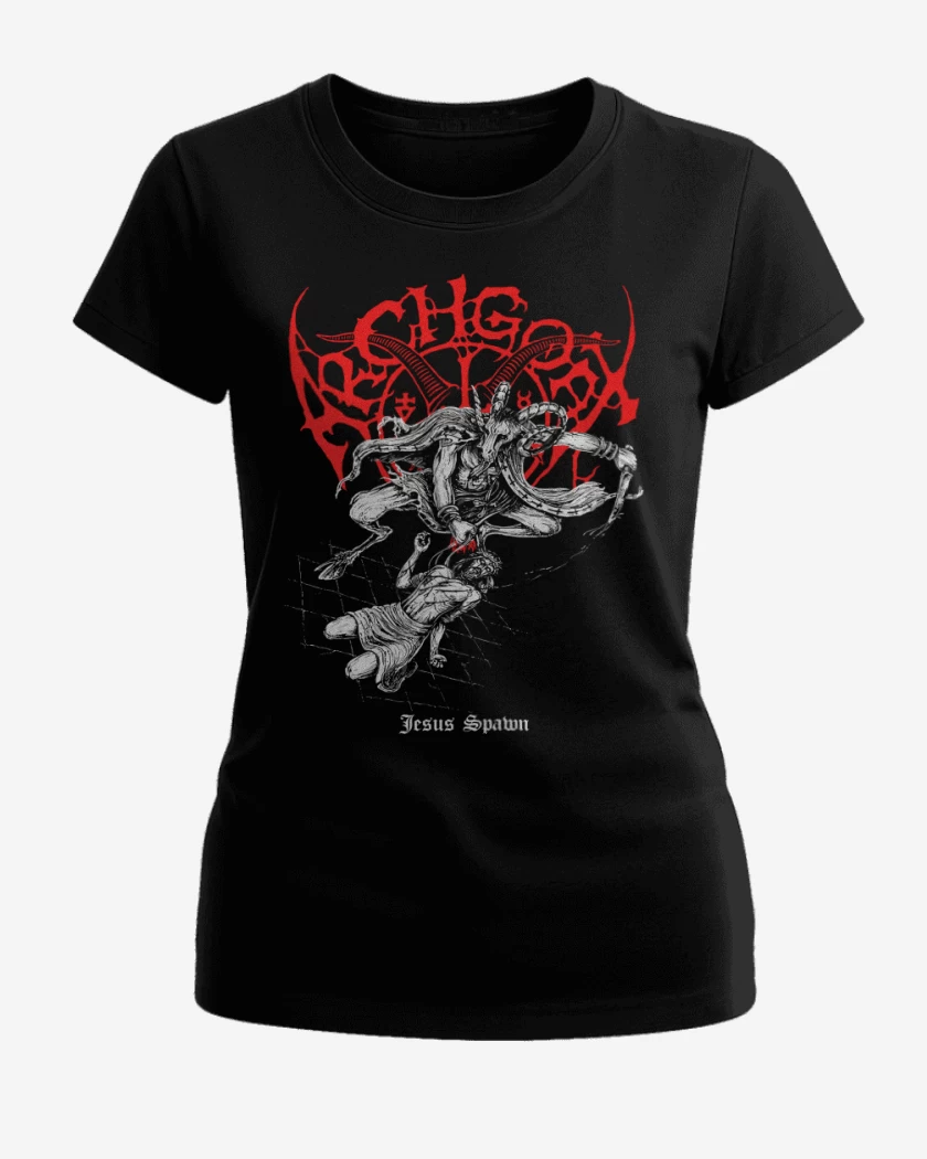Polera de Mujer Negro de Archgoat Jesus Spawn