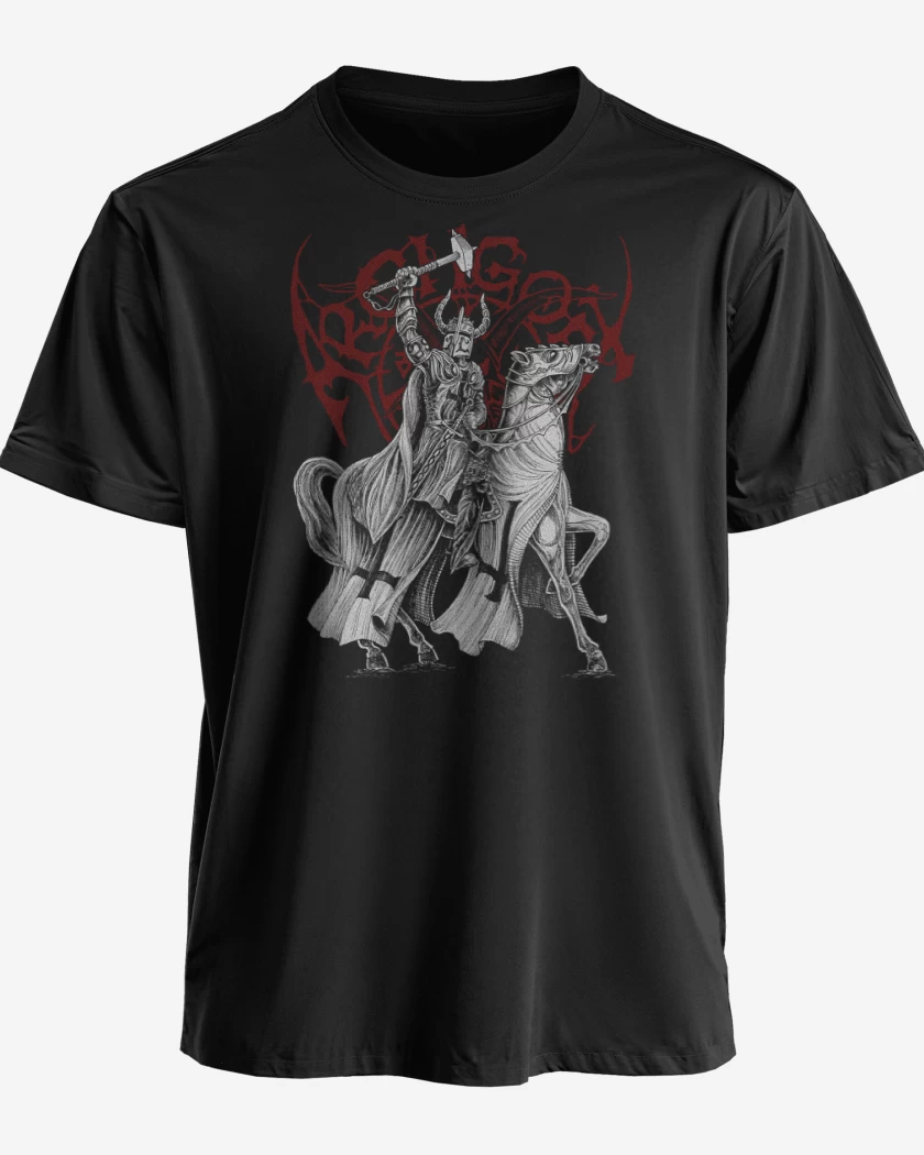Polera premium Negro de Archgoat Satanic Crusader