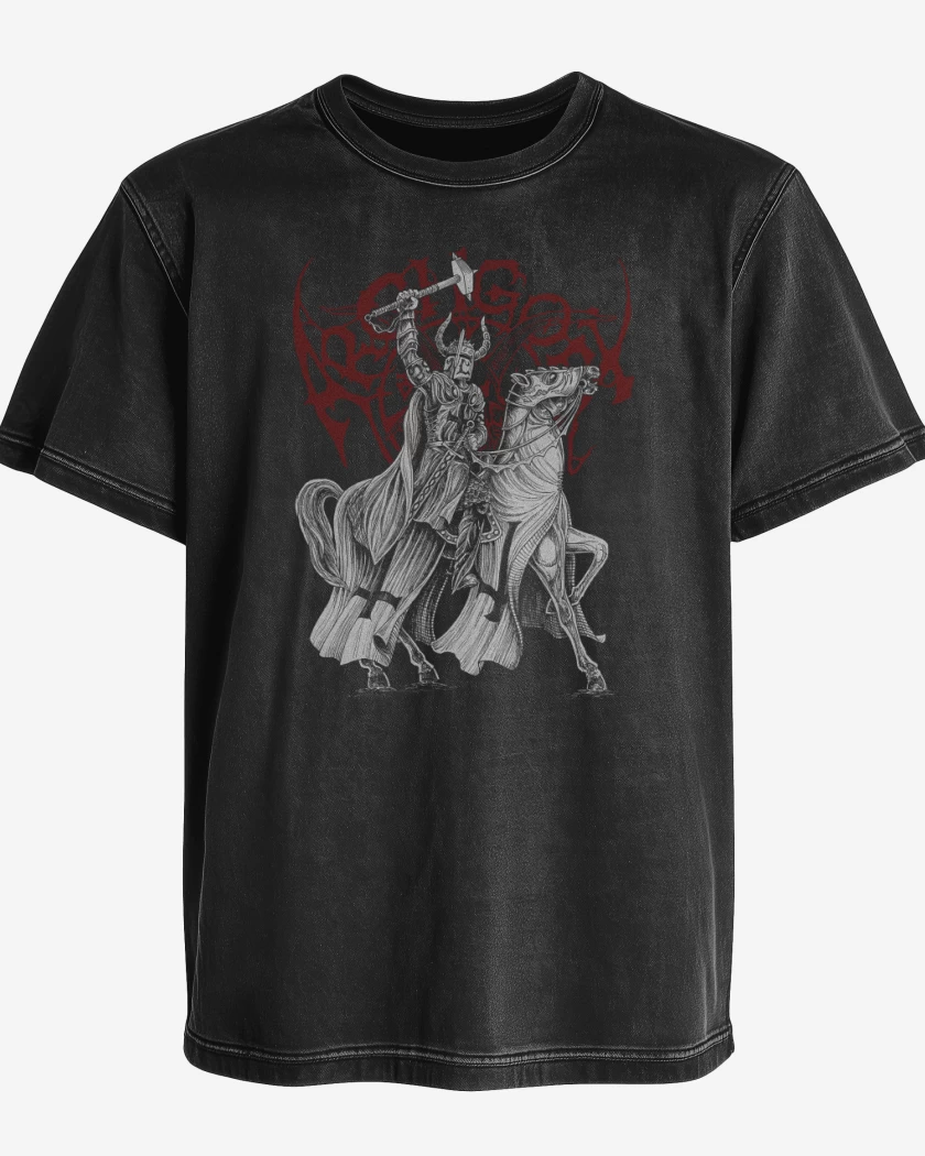Polera desgastada Negro de Archgoat Satanic Crusader