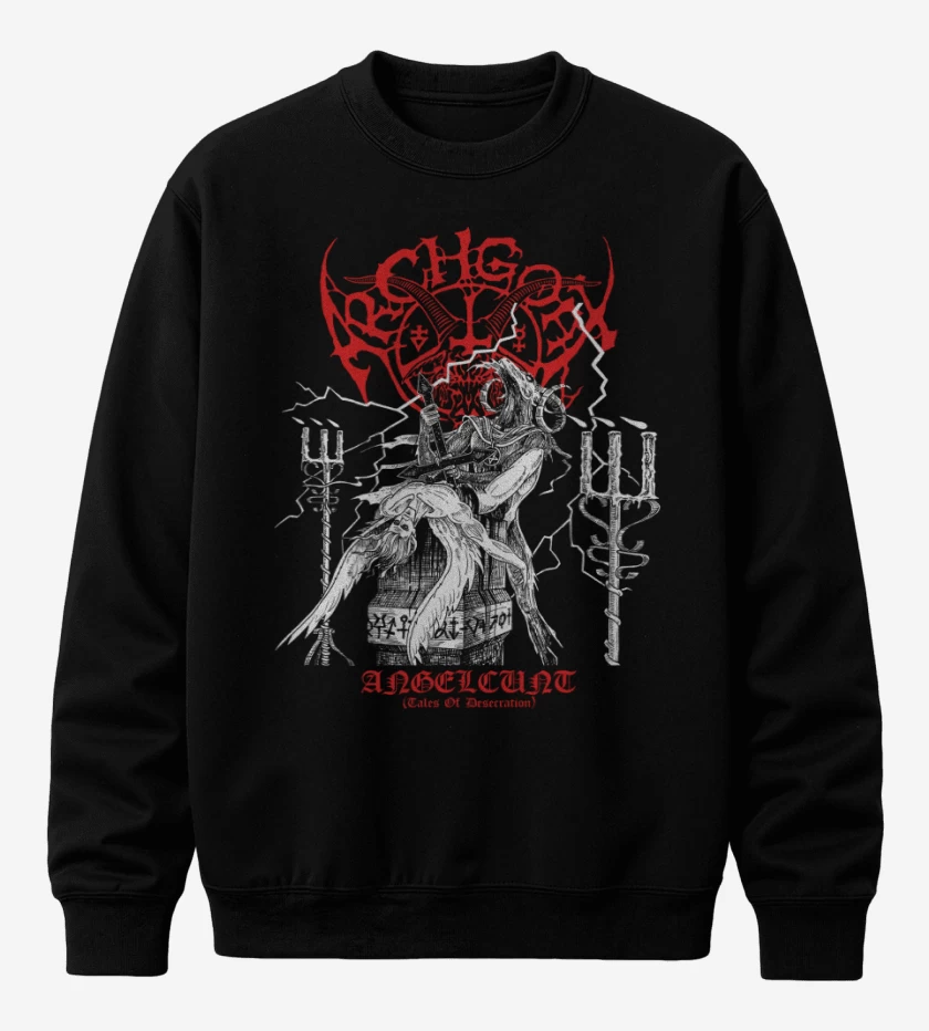 Poleron polo Negro de Archgoat Angelcunt