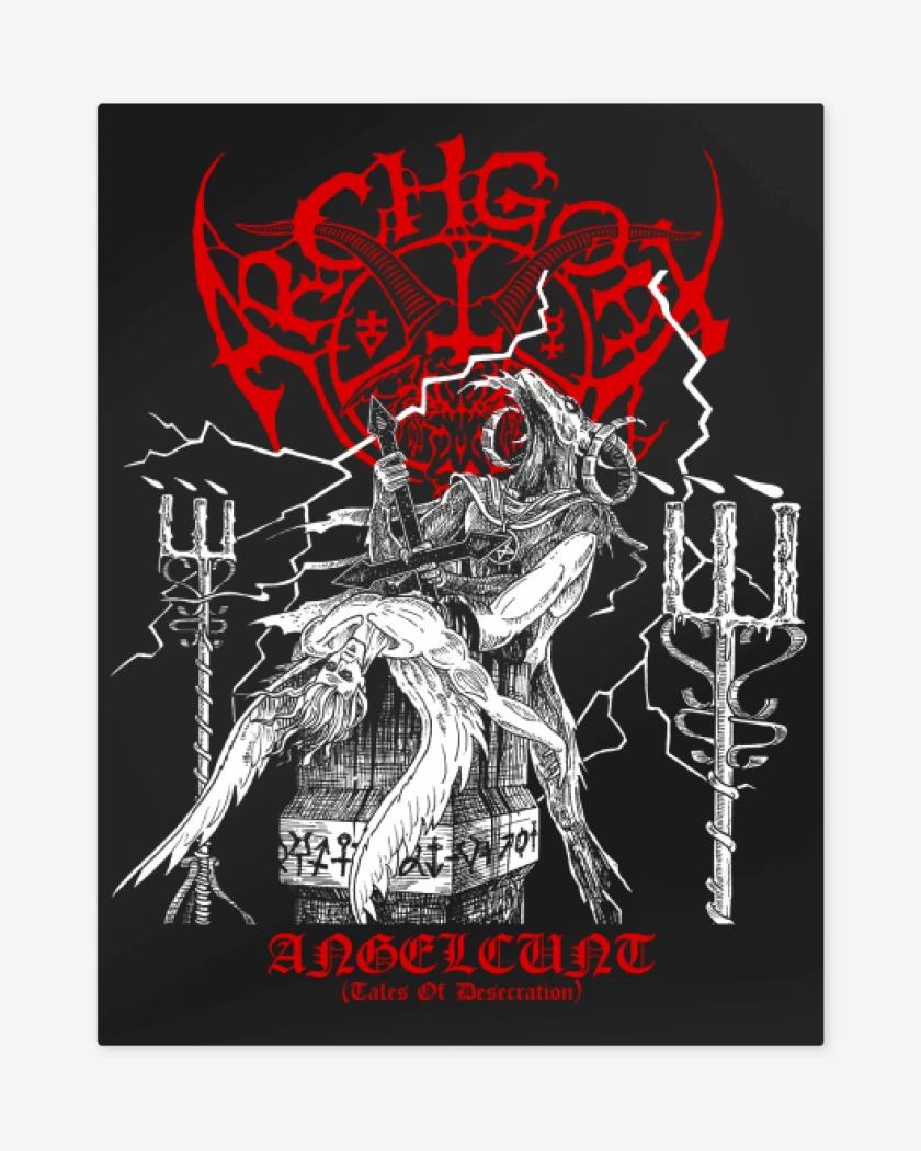 Print metalico Negro de Archgoat Angelcunt