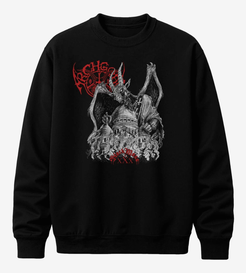 Poleron polo Negro de Archgoat Black Mass