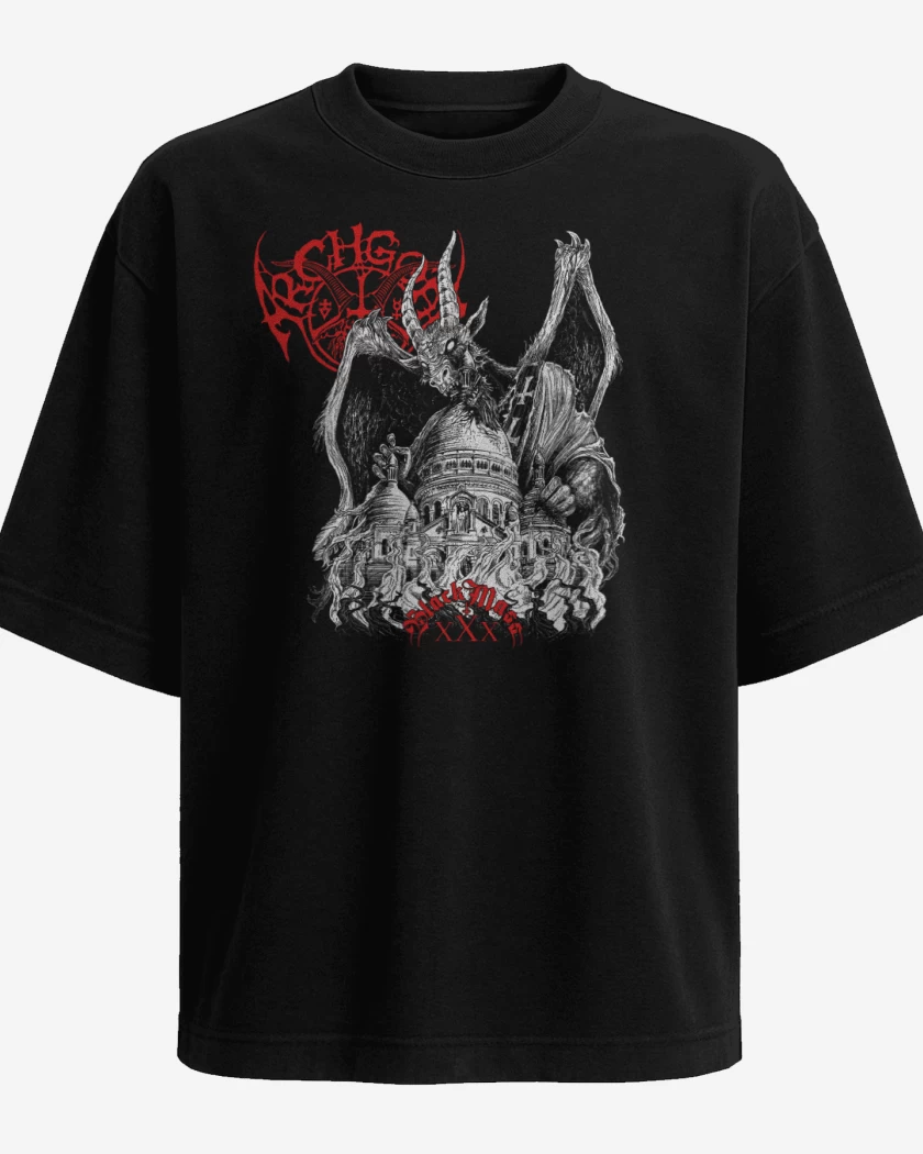 Polera Oversize Archgoat Black Mass