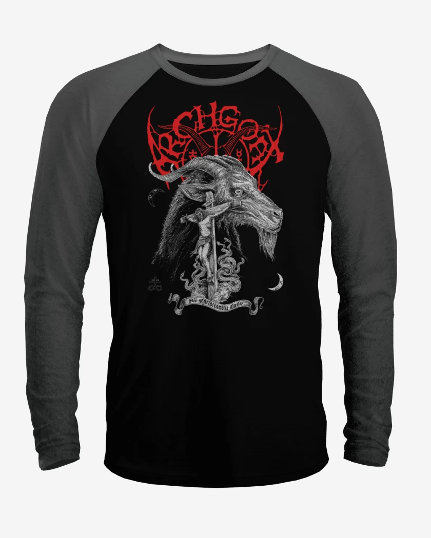 Polera Raglan Archgoat All Christianity Ends