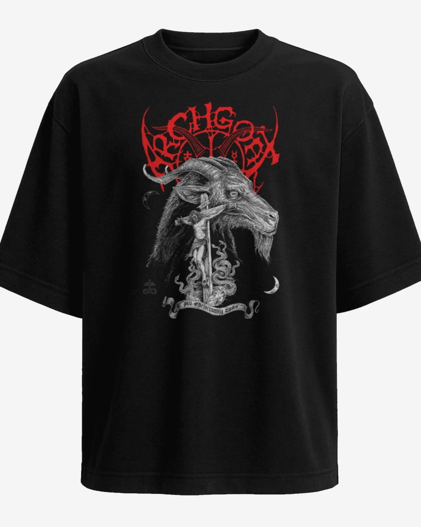 Polera Oversize Archgoat All Christianity Ends