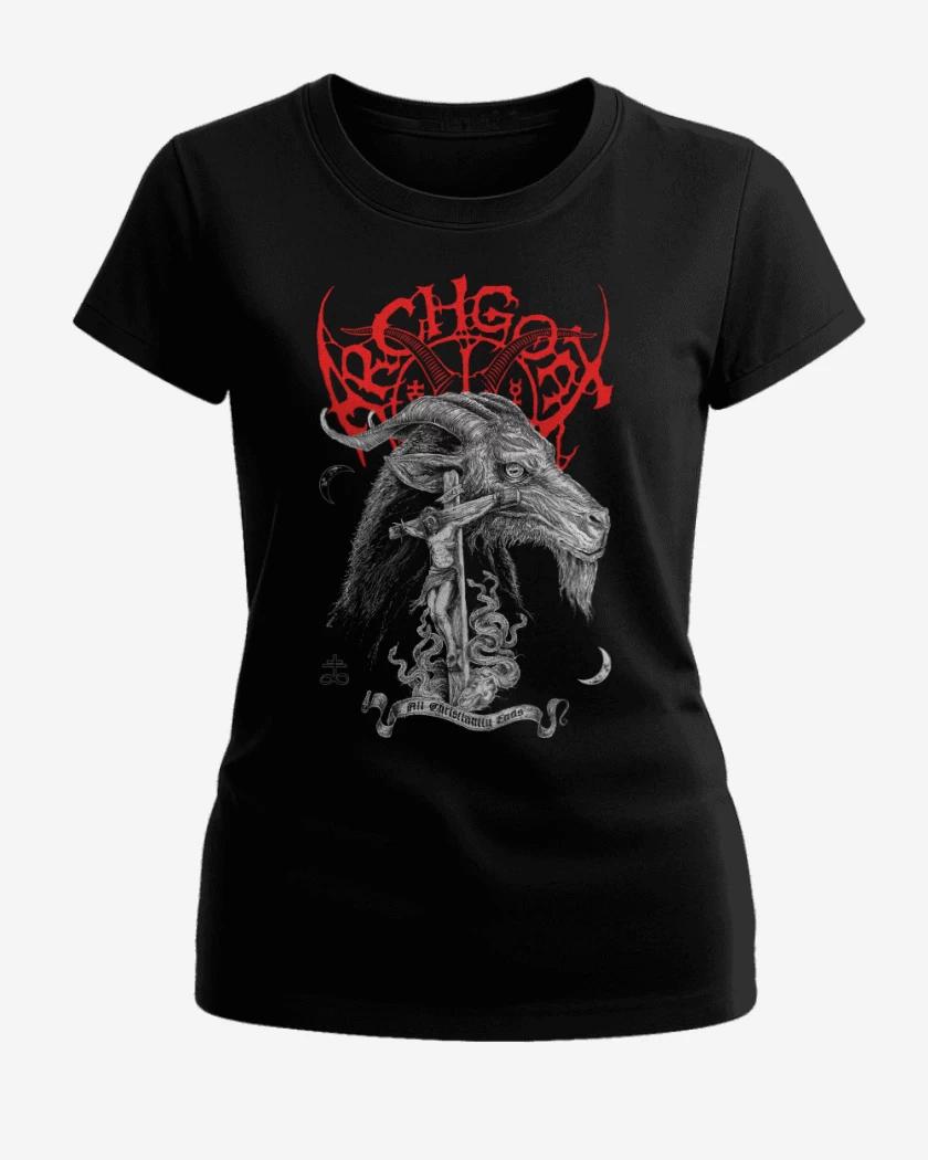 Polera de Mujer Negro de Archgoat All Christianity Ends