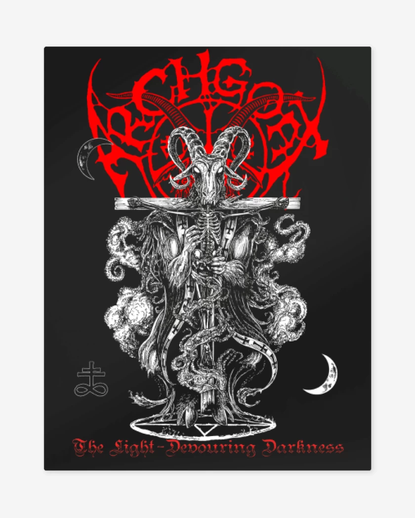 Print metalico Negro de Archgoat The Light Devouring Darkness