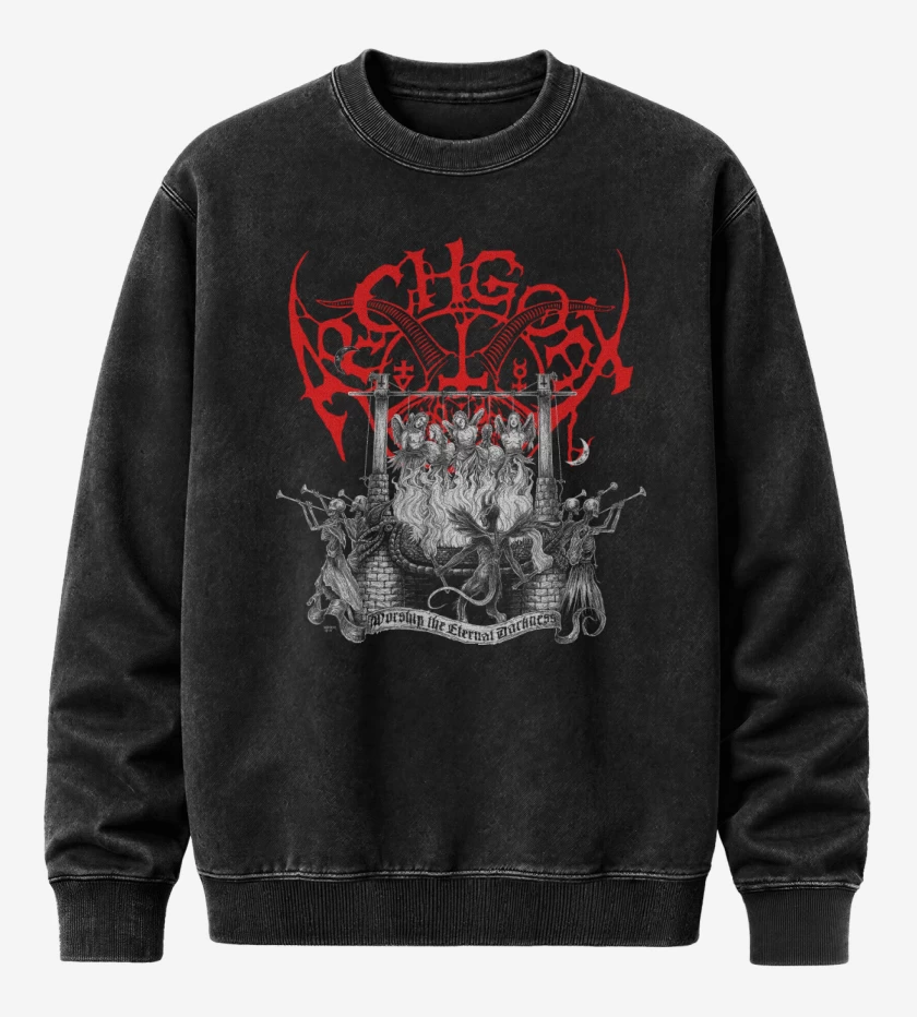 Poleron Polo Acid Wash Archgoat Worship The Eternal Darkness