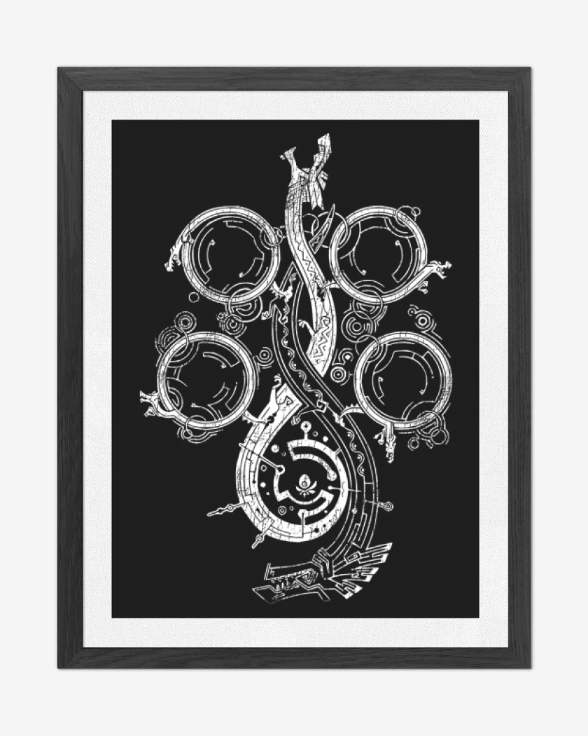 Cuadro decorativo Negro de Monster Hunter Wilds Logo B