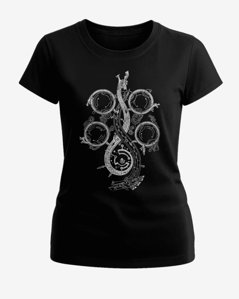 Polera de Mujer Negro de Monster Hunter Wilds Logo B