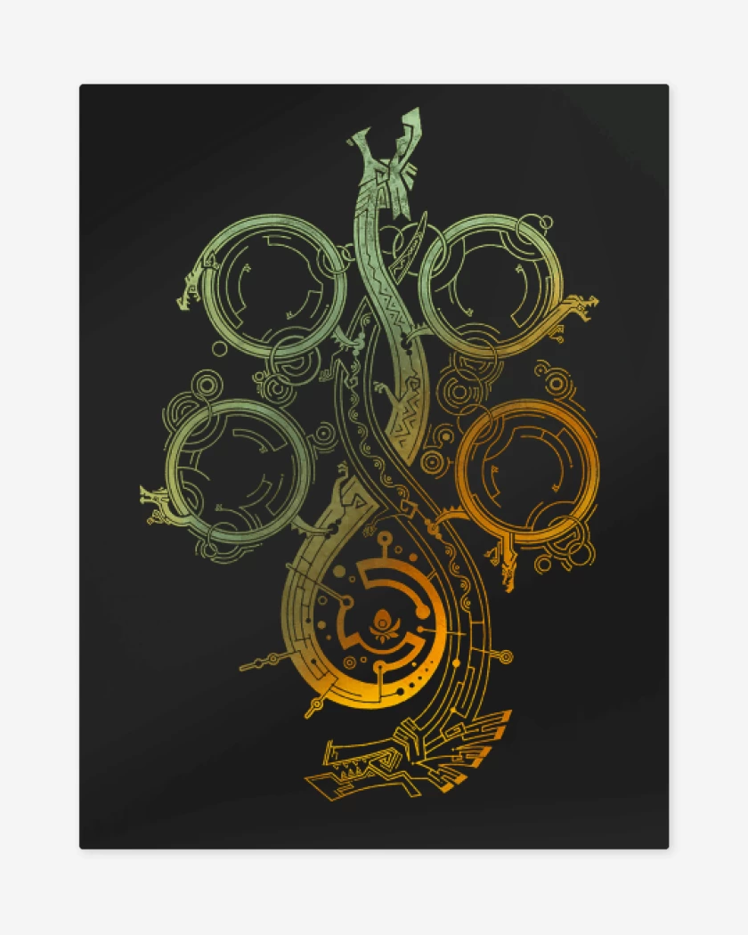 Print metalico Negro de Monster Hunter Wilds Color