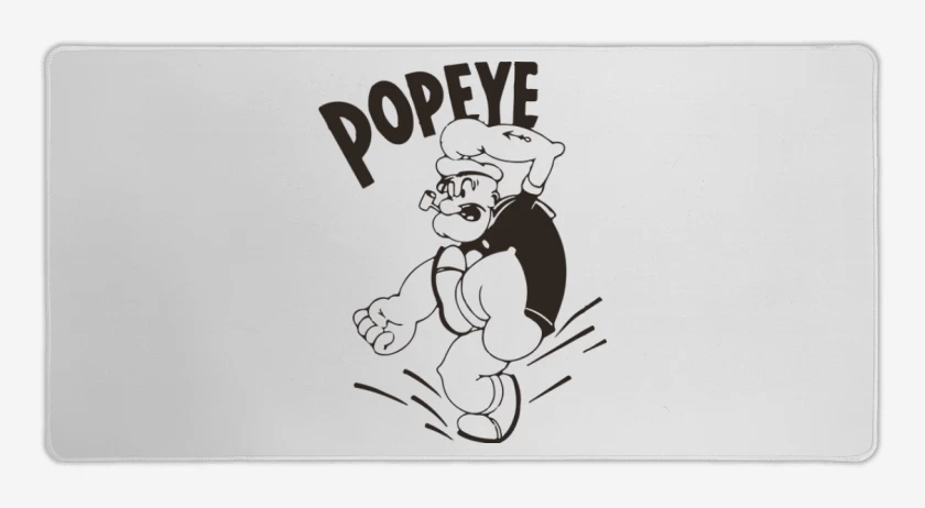 Mouse pad Gamer Blanco de Popeye
