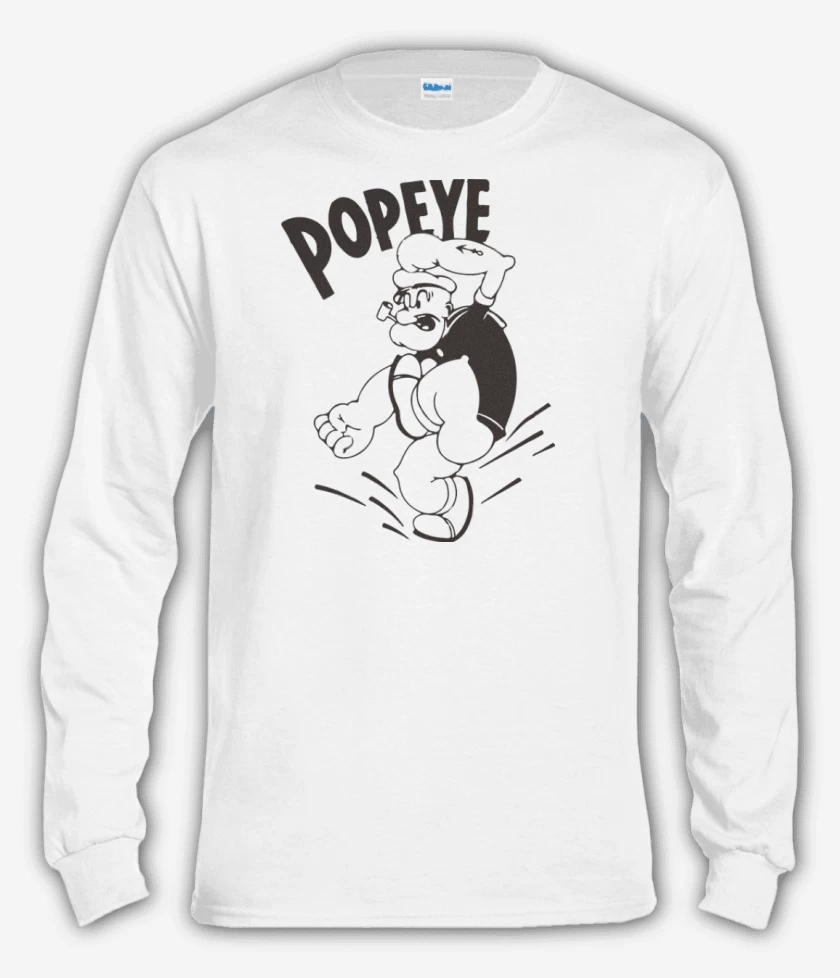 Polera manga larga Blanco de Popeye