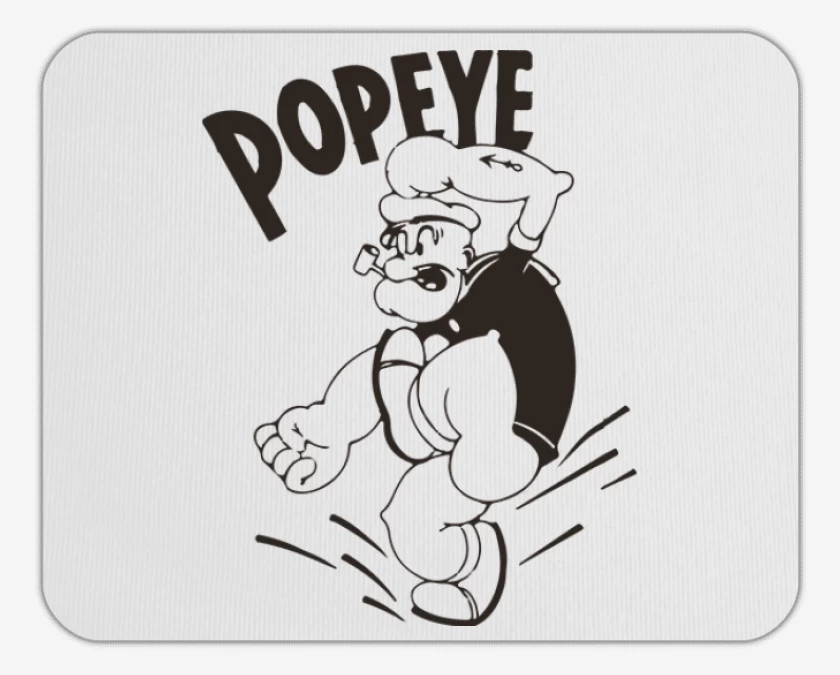 Mousepad Blanco de Popeye