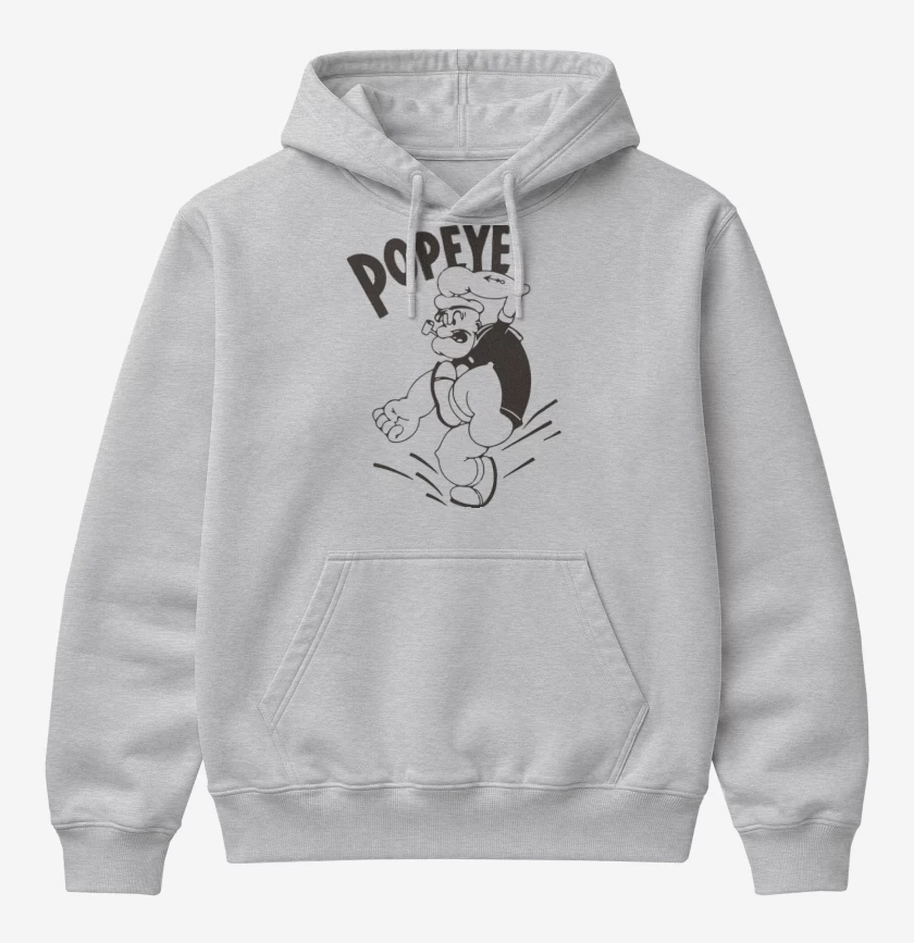 Poleron Canguro básico Gris Melange de Popeye