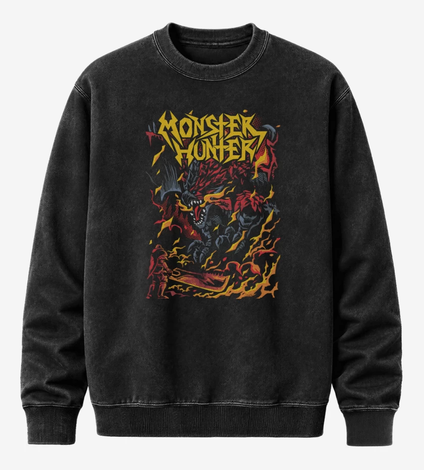 Poleron Polo Acid Wash Negro de Municipal Hunter