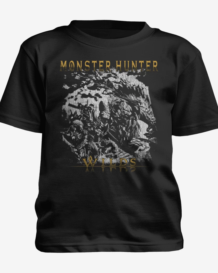 Polera de niño Negro de Monster Hunter Wilds