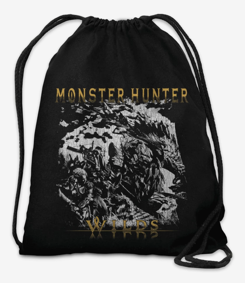 Mochila Negro de Monster Hunter Wilds