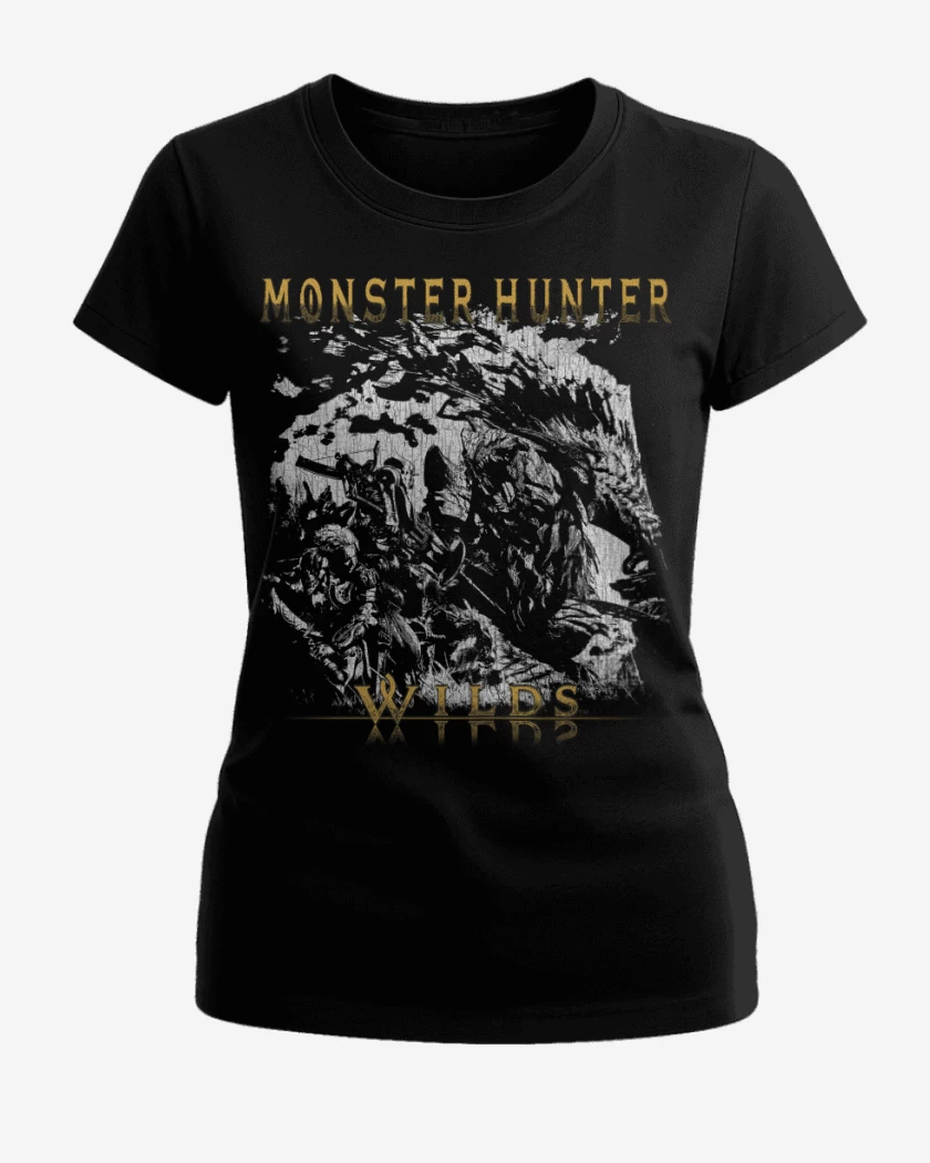 Polera de Mujer Negro de Monster Hunter Wilds