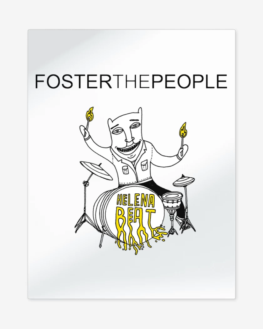 Print metalico Blanco de Foster the People Helena Beat
