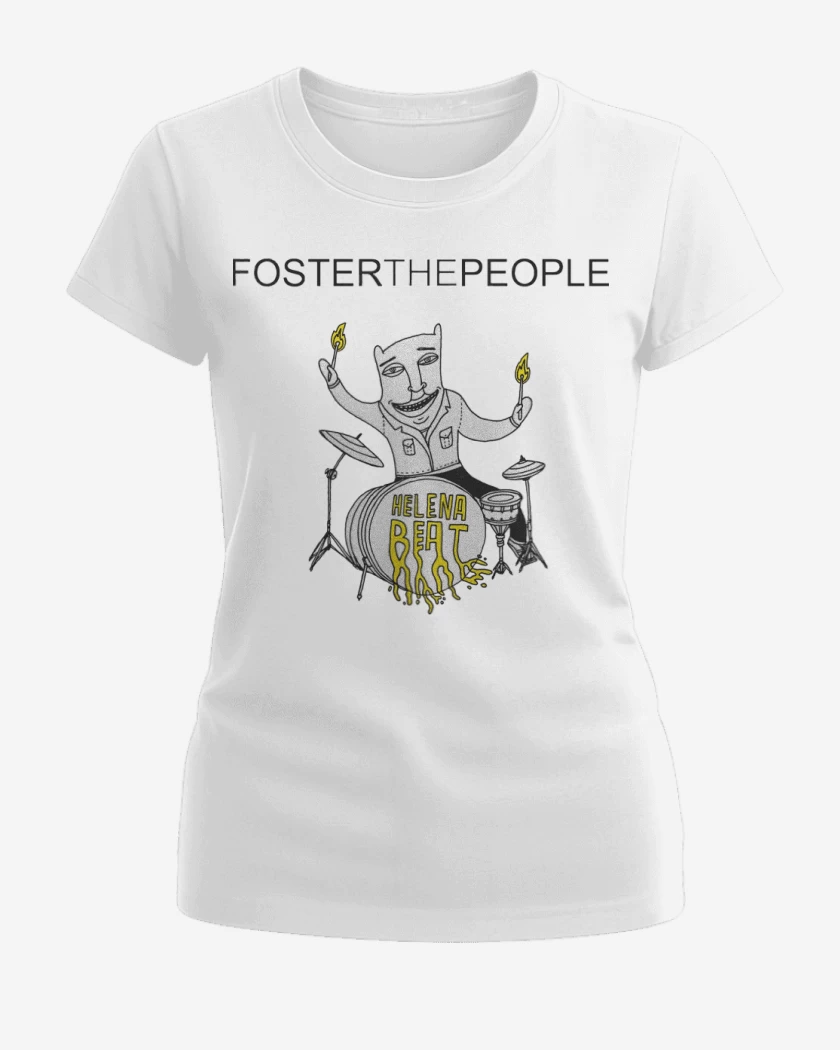 Polera de Mujer Blanco de Foster the People Helena Beat