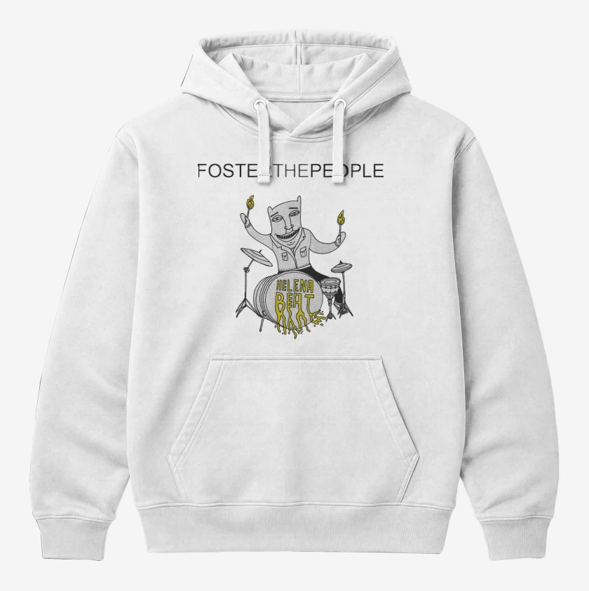 Polerón Canguro Blanco de Foster the People Helena Beat