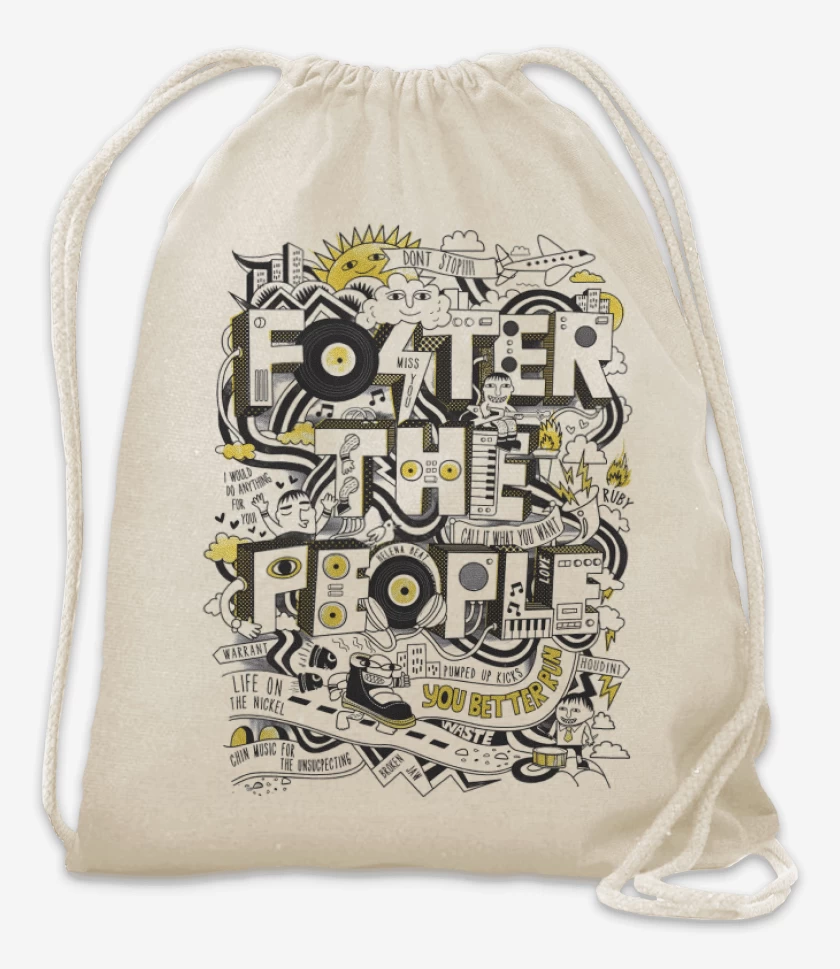 Mochila Blanco de Foster the People Logo II
