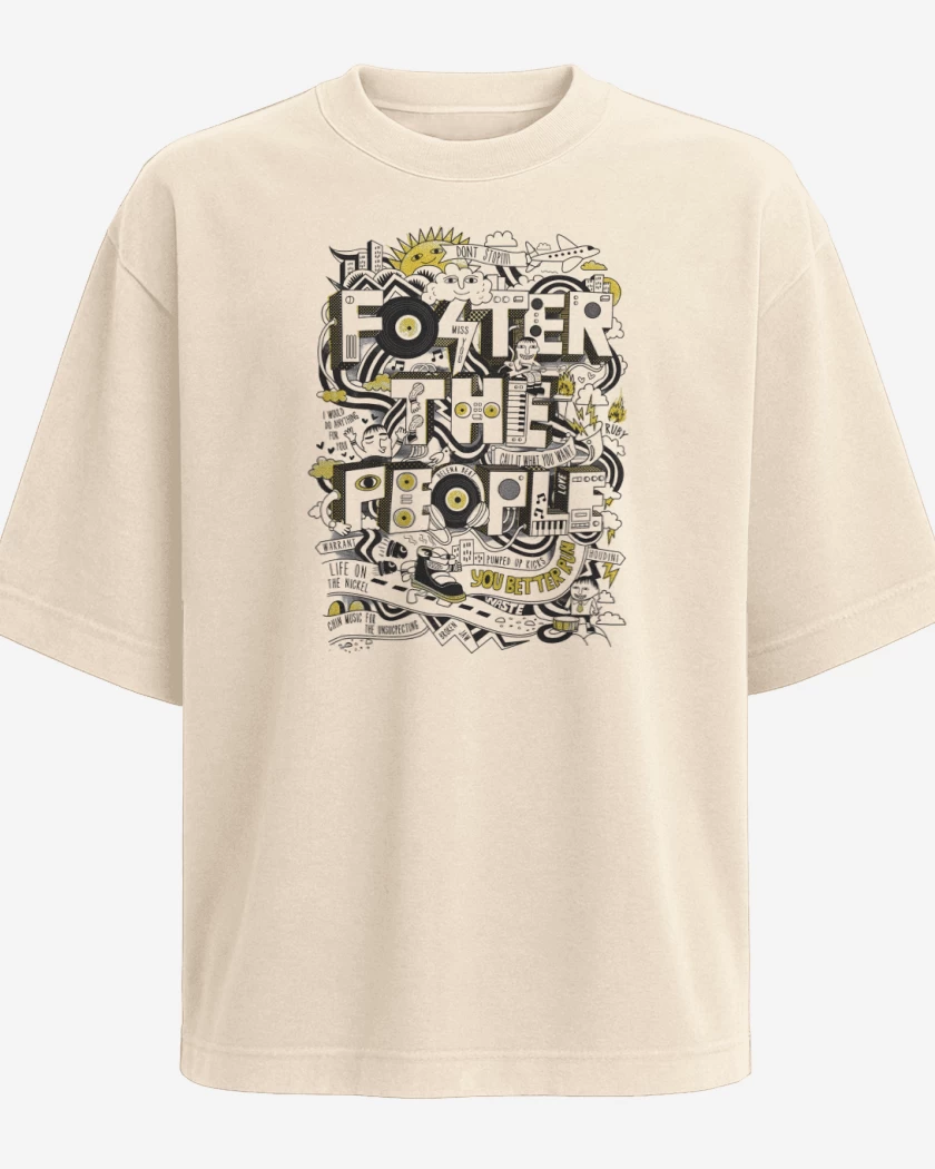 Polera Oversize Foster the People Logo II