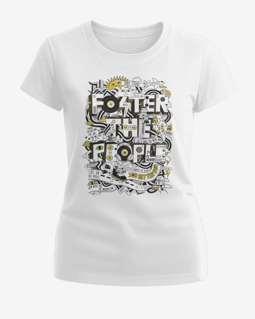 Polera de Mujer Blanco de Foster the People Logo II