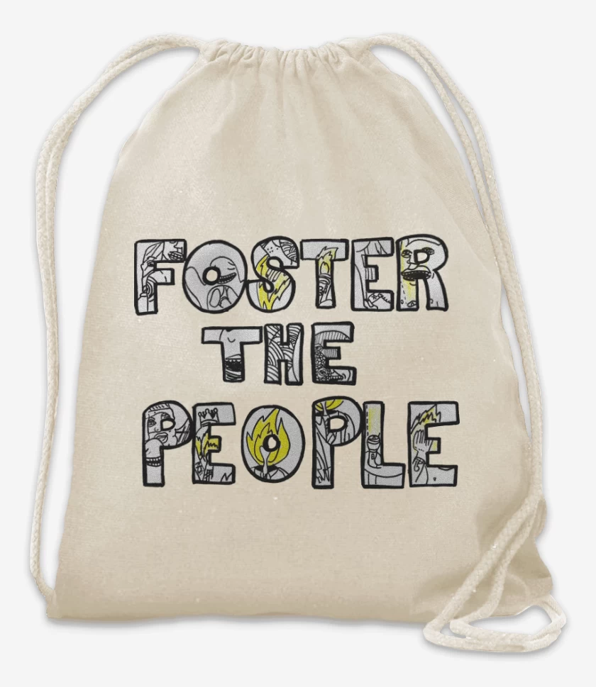 Mochila Blanco de Foster the People Logo