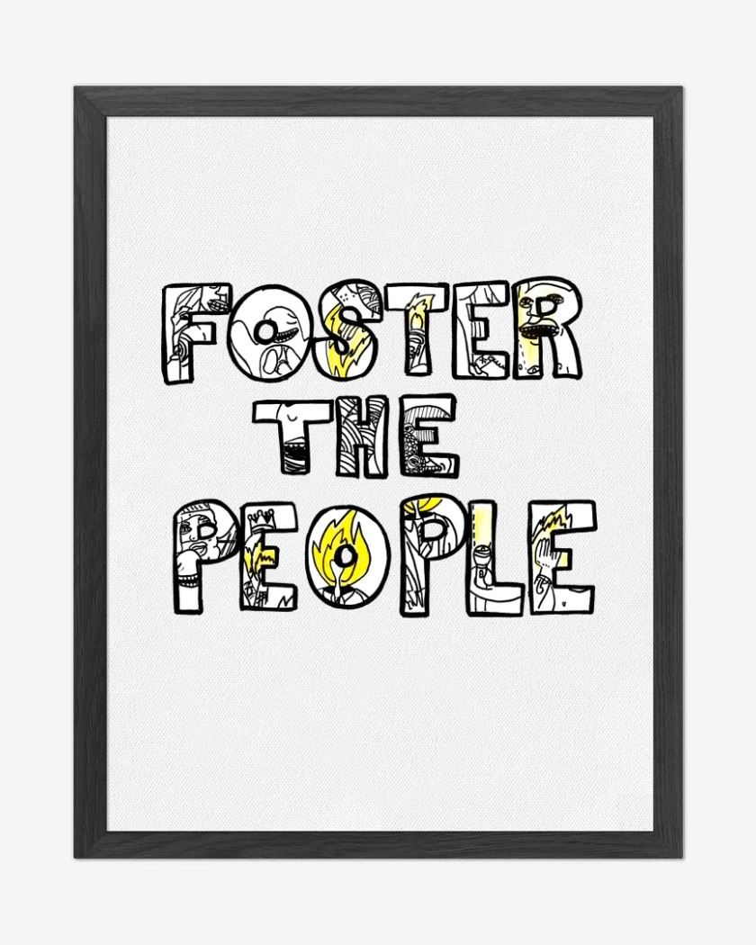 Cuadro decorativo Blanco de Foster the People Logo