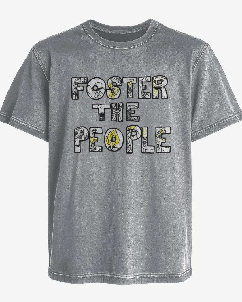 Polera desgastada Foster the People Logo