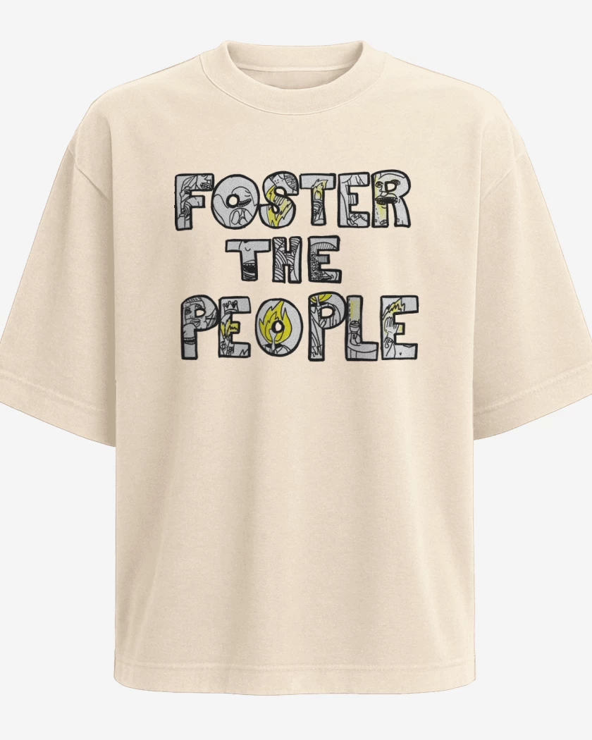 Polera Oversize Foster the People Logo